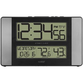 La Crosse Technology 513-1417H-AL-INT Atomic Clock with Temperature & Humidity