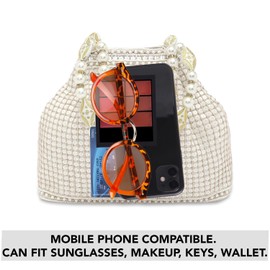 Aheli Cream Potli Bags Gift for Women Evening Bag Clutch Ethnic Bride Purse with Drawstring