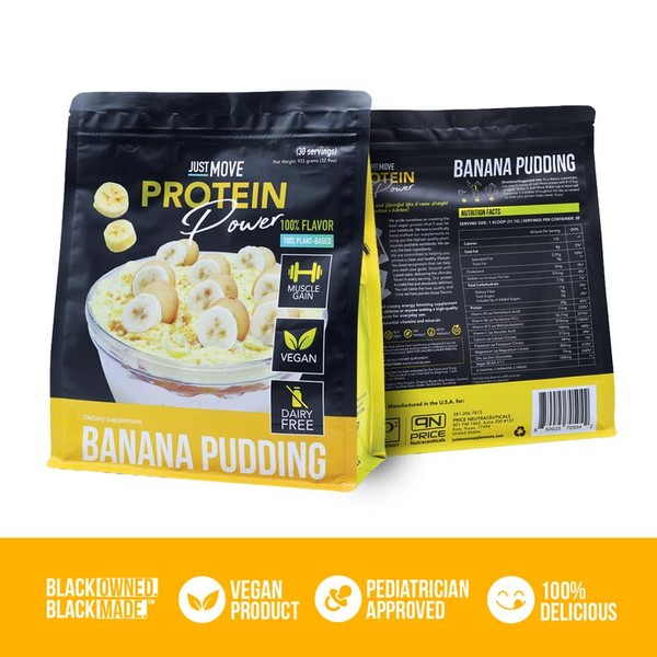 Just Move Protein – Banana Pudding Flavor | Vegan, Organic,