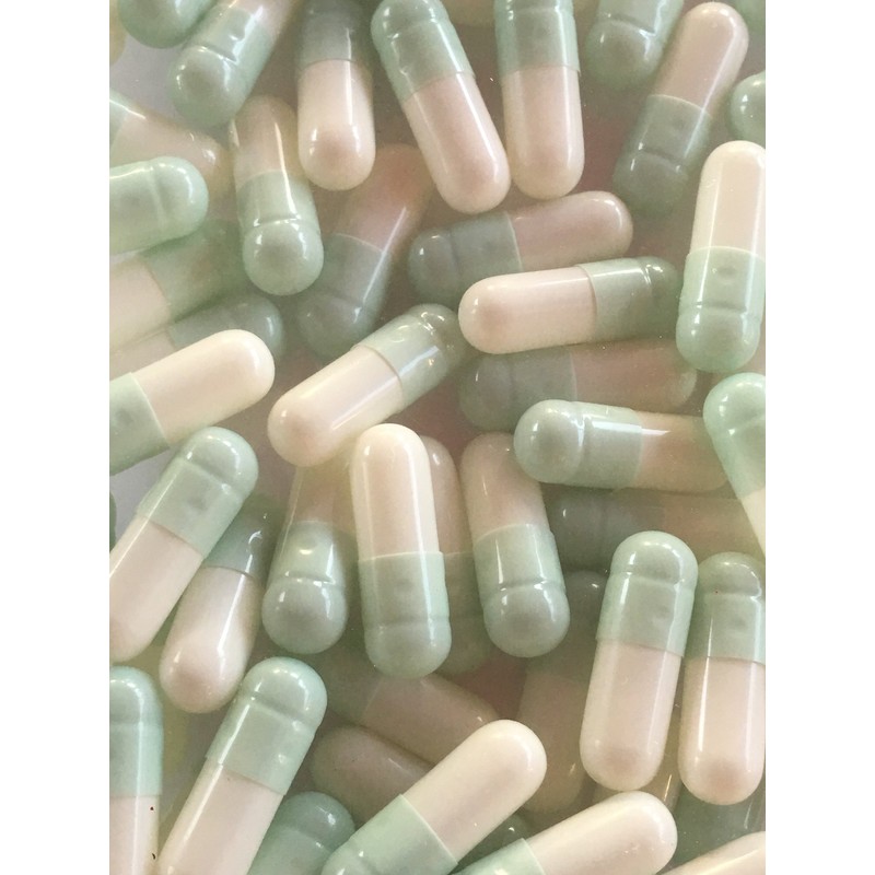 Empty Gelatin Capsules Size 3 Light Mint & White (1000)