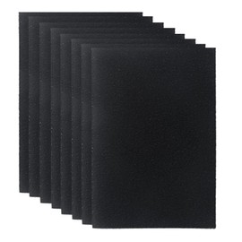 GZJoSum 8 Pack Cat Litter Box Charcoal Filters for Van Ness Cat Litter Box, 4.4 x 6.5Inch Replacement Carbon Odor Filters for Pureness F6 Zeloite Air Filter, Black