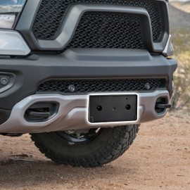 KEWISAUTO Front License Bracket for Dodge Ram 1500 DT Rebel & TRX 2019-2022, Front Bumper License Plate Holde License Frame Cover for 2019-2022 Dodge RAM 1500 New Bodystyle DT Rebel & TRX Accessories