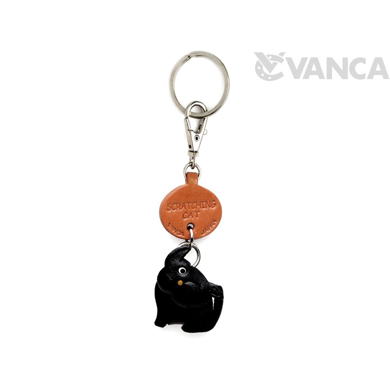 Black Cat Kakakaki Genuine Leather Cat Keychain Bankakraft Leather Story