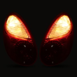 HECASA Tail Lights Replacement Compatible with 2006-2010 Chrysler PT Cruiser Replacement for 5116222AB 5116223AB Pair w/Bulbs Halogen