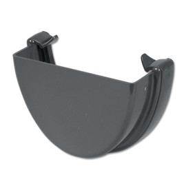 (REH1G 115mm End Cap EXT) in The Floplast (Grey) Hi-Cap Guttering Range Gutter:115mm DOWNPIPE: 68 or 80mm Select Individual Components as Required
