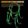 CWSDXM 2-Pack Luminous Deep Drop Rigs, 3 Circle Hooks 8/0