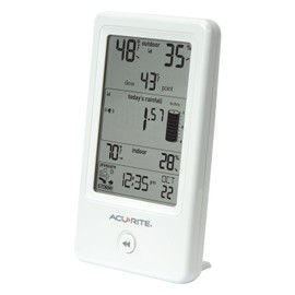 AcuRite 01089M Rain Gauge with Thermometer & Humidity