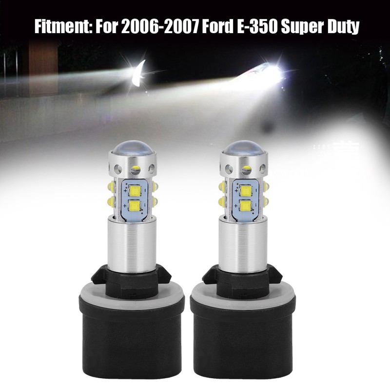 2pcs 880 899 6000K White 50W LED Headlight Bulbs Fog