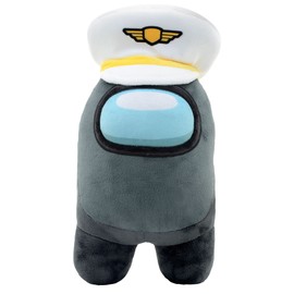 Among Us - Plush w. Accessory - Black Captains Hat (30 cm)