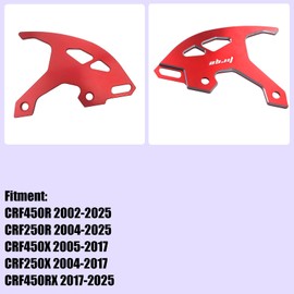 Adsspro Motorcycle Parts CNC Aluminum Brake Disc Guard Cover Protector For CRF450R 2002-2025 CRF250R 2004-2025 CRF450X 2005-2017 CRF250X 2004-2017 CRF450RX 2017-2025 Dirt Pit Bike
