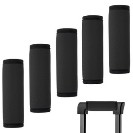 5 Stück Gepäckgriffe Komfort Neopren Griff Abnehmbare Griffabdeckungen Griffkennzeichnung Identifikierer für Gepäck Koffer Reisetasche Neopren-Gepäck-Griffhüllen für Reisen (Schwarz)