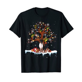 Rat Terrier Reindeer Costume Christmas Ornaments T-Shirt