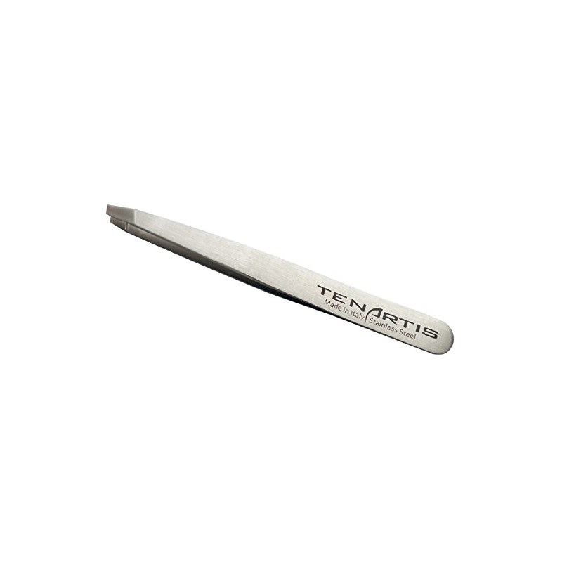 Slant Hair Tweezers Stainless Steel - Tenartis Made in Italy