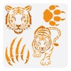 FINGERINSPIRE Tiger Stencil for Painting, 30 x 30 cm, Plastic