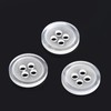 dophee 100pcs Plastic White Buttons for Crafts, 4 Holes Round