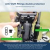 FANAUE Aluminum Anti-theft Bike Motorcycle Phone Mount with Vibration Dampener