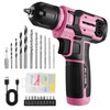 WORKPRO Pink Power Drill - 8V Cordless Drill Kit with