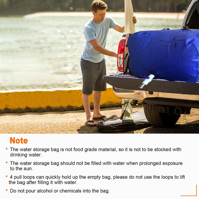 65 Gallon Water Storage Bladder,Portable Foldable Water Tank,Suitable for Outdoor
