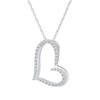 Fifth and Fine 1/4 CTW Natural Diamond Heart Pendant Necklace