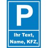 HB_Druck Parking Sign with Desired Text