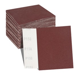 1/4 Sheet Sandpaper 5.5" x 4.5" Hook and Loop Sandpaper 150 Grit Sandpaper for Palm Sander 30 PCS Aluminum Oxide Sanding Sheets Hand Sanding Blocks for Metal, Woodworking and Polishing (150 grit)