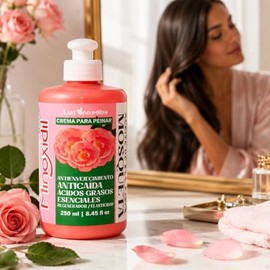 Crema para Peinar con Aceite de Rosa Mosqueta, Anticaída, Regeneradora, Ácidos Grasos Esenciales, 250 ml