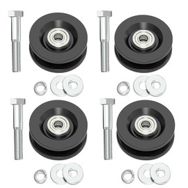 90040 Carriage Wheel Kit, Ladder Hoist Replacement Parts for TranzSporter, TP250 TP400 Ladder Hoist Carriage Wheel Kit, Roofing Ladder Hoist Parts (4 Pcs)