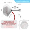 ETHNICITI Pack of 6 Hexagonal White Crackle 40mm Ceramic Door