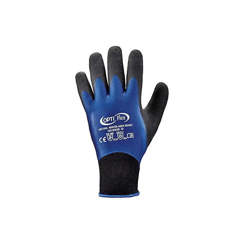 12 Pairs Latex Coated Gloves Optiflex * Winter Cold Protection