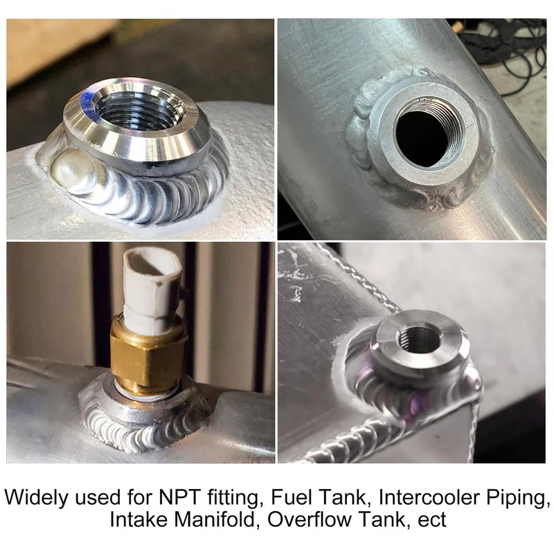 CNRAQR Aluminum 1/2" NPT Female Weld on Bung Weldable Fitting
