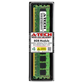 A-Tech 8GB RAM Replacement for Dell SNPPKCG9C/8G, A7990613, PKCG9, 0PKCG9 | DDR3 1600MHz PC3-12800 2Rx8 1.35V ECC Registered RDIMM Single Server Memory Module