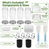 4 Pack Sprouting Jar Kit with Wide Mouth Mason Jars,Lids,Stands,Trays