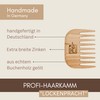 Professional Hair Comb "Lockensplendor" Made of Beech Wood