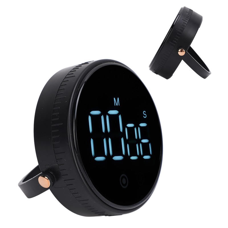Digital Kitchen Timer LED Display Rotating 3 Volume Levels Adjustable