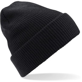 Beechfield - Vintage Beanie 'Heritage Beanie', Black, One Size, black