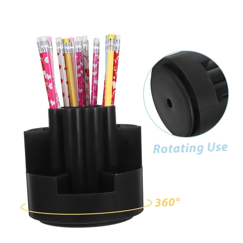 Operitacx 360 Four Leaf Clover Pen Holder Makeup Organiser Storage