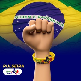 Farinha de Mandioca Brasileira Torrada Julia 1kg | Pack of 2x1Kg | Brazilian Toasted Cassava Flour + Silicone Bracelet Souvenir | Brazil in Texas | Bundle