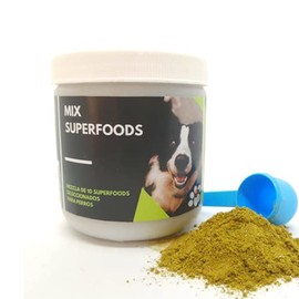 Mezcla de Superfoods para Perros, complemento de la Dieta Barf o Cualquier Tipo de régimen alimenticio, Puede Ayudar a Mantener una Salud, vitalidad y Bienestar óptimos de tu Mascota, 120 gr