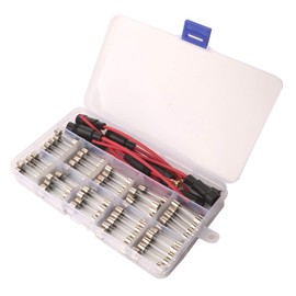Gebildet 5pcs 6x30mm AGC Fuse Holder Inline Screw Type with 16 AWG wire + 100pcs 6x30mm Fast-blow Glass Fuses Quick Blow Car Glass Tube Fuses Assorted Kit (0.5A 1A 2A 3A 4A 5A 6A 8A 10A 15A)