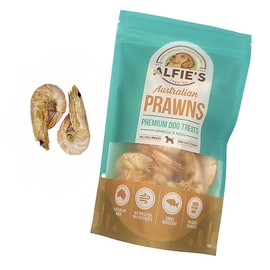 ALFIE'S TREATOS Australian Prawn (Shrimp) Healthy Dog Treats, Training Treats & Food Toppers 2.1oz | Australian Made | No Preservatives | Grain Free