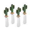 UPware Saguaro Cactus Cheese Spreaders, Hand-Painted Resin Handles with Stainless