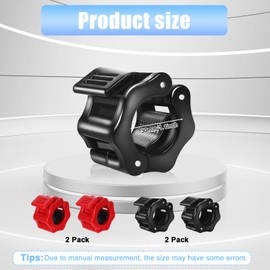 Hauojaus 4 Stück Hantelverschlüsse 30mm Hantel Verschluss, Langhantel Klemmen Verschluss Schnellverschluss Langhantel Clips, Hantel Sicherung für Workout Gewichtheben Training Fitness Zubehör