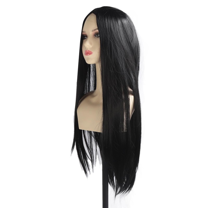 Black Long Straight Wig Women Hair Wig Comfortable Black Wig