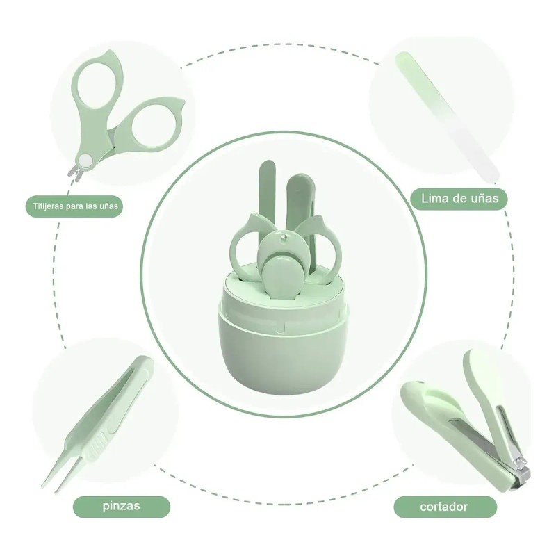 Set De Manicure Para Bebé 5 Piezas Con Estuche De