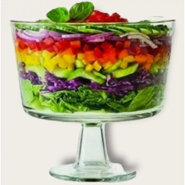 Royalty art European Trifle Bowl with Pedestal Round Dessert Display Stand for Laying