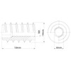 M8 x 14mm x 18mm Threaded Wood Insert Nut With