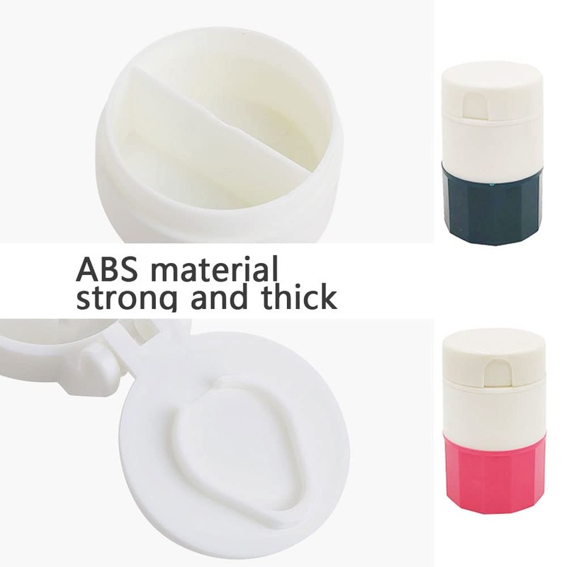 2PCS 4 in 1 Portable Pill Crusher Cutter Multifunction Pill