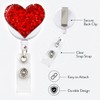 Kryoflare Heart Badge Holder, Retractable ID Card Clips, Identification Badges