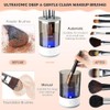 Limpiador de Brochas de Maquillaje Eléctrico, Limpiador de Brochas Automático