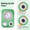 Lily's Home Retro Kitchen Clock with Temperature and Timer (Retro